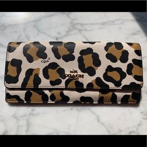 AUTHENTIC Coach Saffiano Leather Slim Wallet